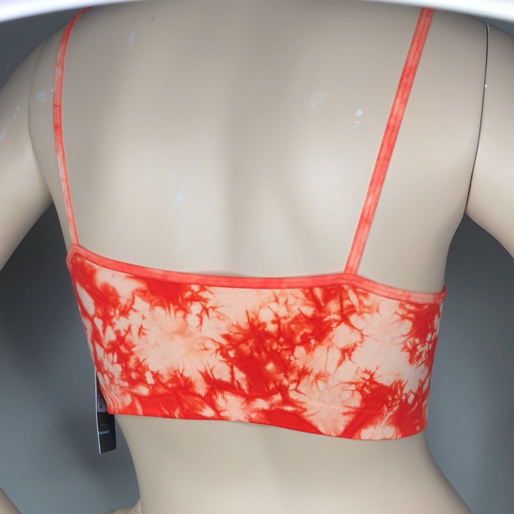 Orange tie dye Seamless bralette top - Picture 6 of 8